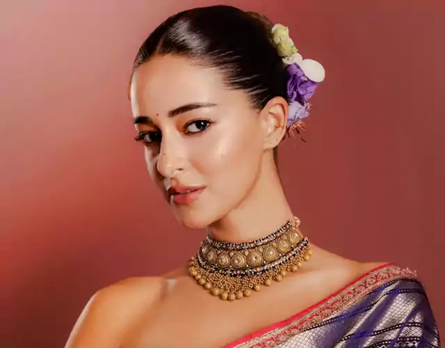 Ananya Panday Stuns in A Regal Saree Look